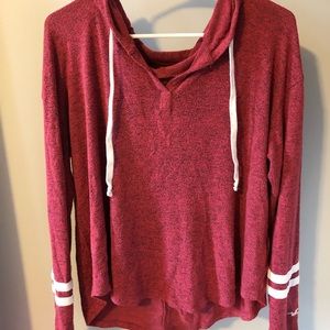 Red hollister loose hoodie